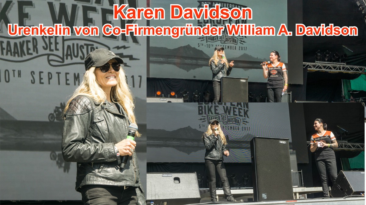 Harley Davidson European Bike Week 2017 am Faakersee / Urenkelin von Co-Firmengrnder William A. Davidson 